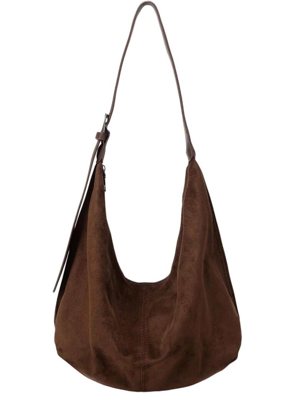 Chic Slouchy Suede Hobo Bag for Women | Casual Shoulder & Crossbody Tote Purse